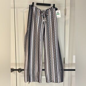 BECCA Black and White Geometric Swim Coverup Pants